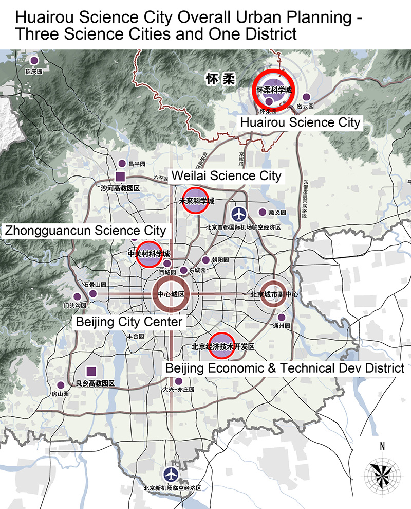 懐柔科学都市全体都市計画方案―三城一区計画